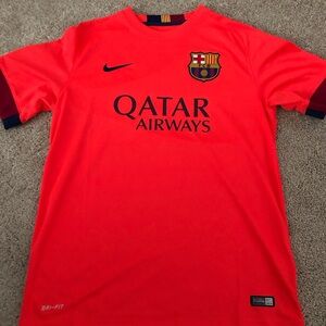 Nike Barcelona neon orange soccer Jersey